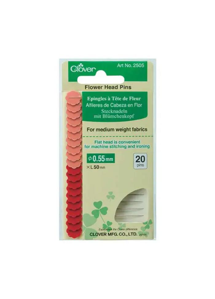 Clover Flower Head Pins - 20 Pack