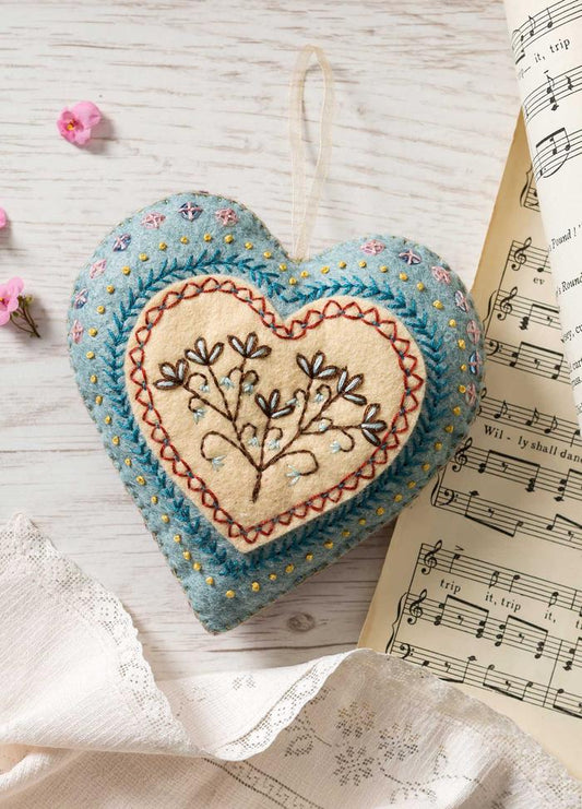 Corinne Lapierre Embroidered Heart Felt Craft Mini Kit