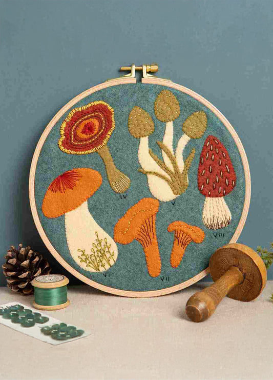 Corinne Lapierre Fungi Applique Hoop Craft Kit