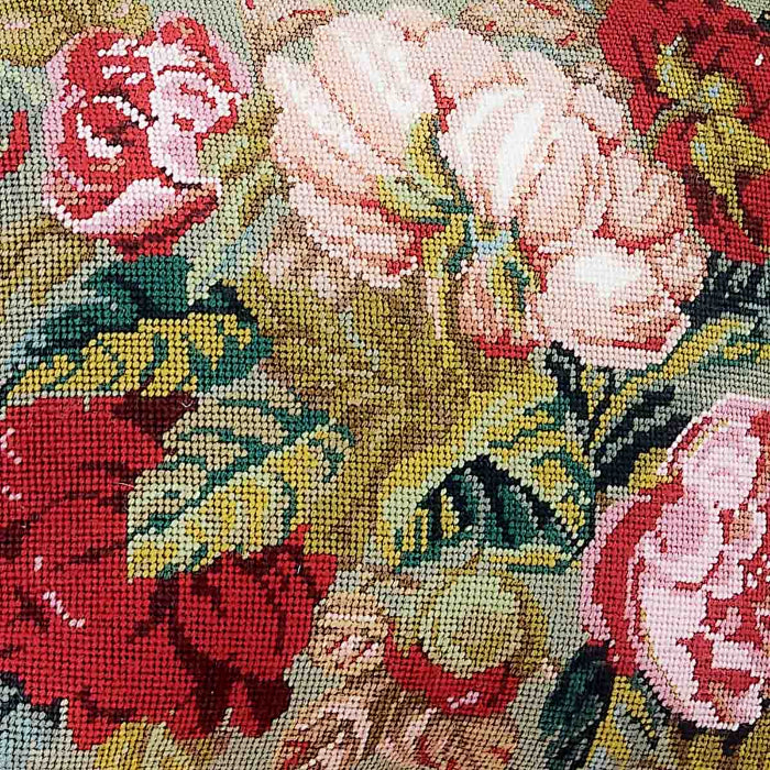 Ehrman Blooming Roses Green Cushion