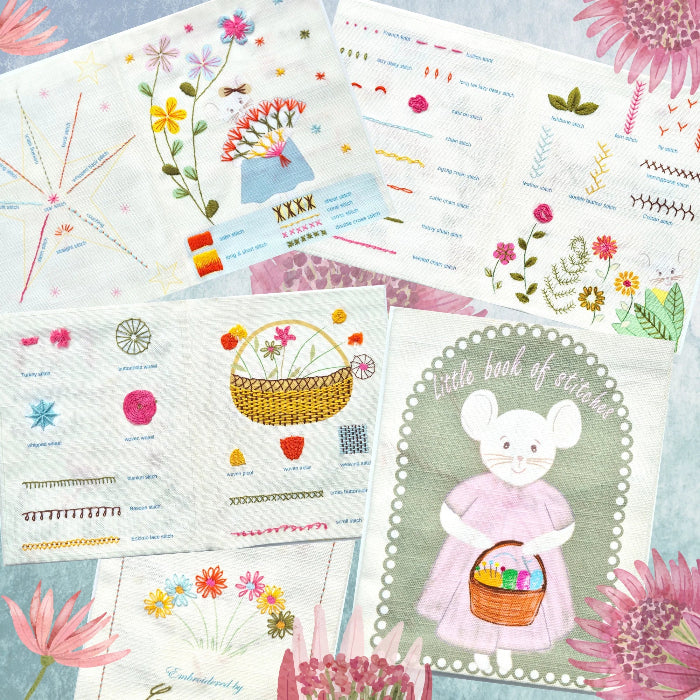 Corinne Lapierre Mouse Embroidery Sampler Book Kit