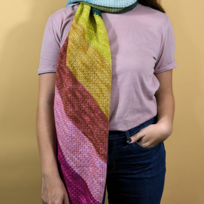 Manos Rainbow Showers Scarf Crochet Kit