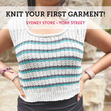 Knit your first garment; a 3 week guide to designing and knitting a top to fit. (Sydney)