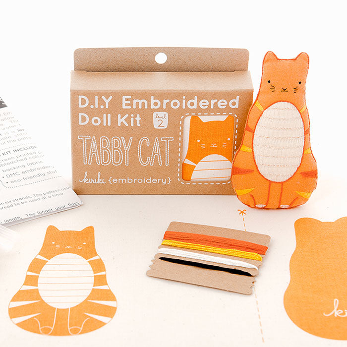 Kiriki Press Tabby Cat Embroidery Kit