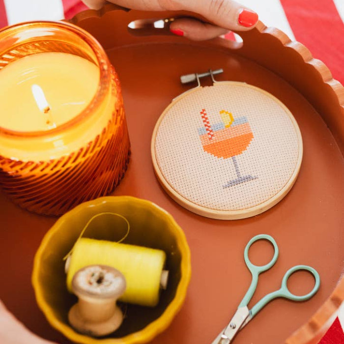 Cotton Clara Aperol Cocktail Cross Stitch Kit