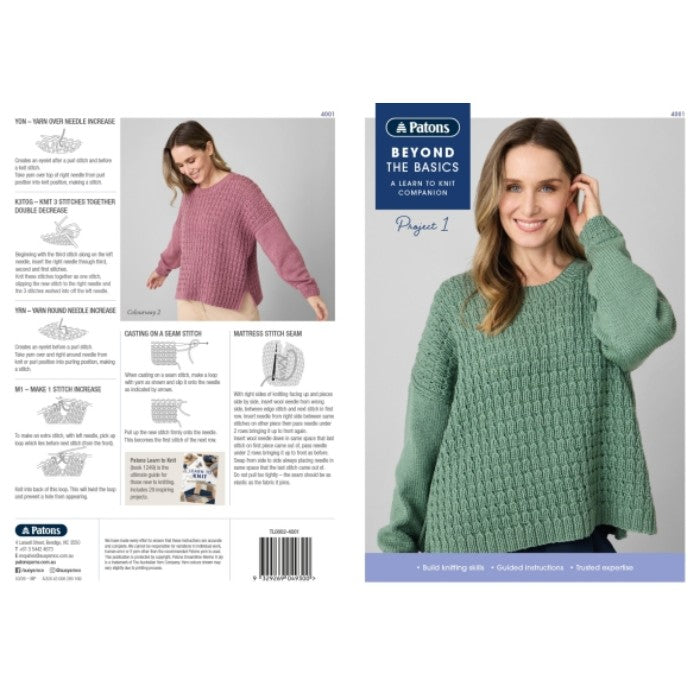 Patons Beyond the Basics Project 1: Texture Body Jumper 4001