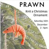 Create a Christmas Ornament Knitting Edition- Prawn