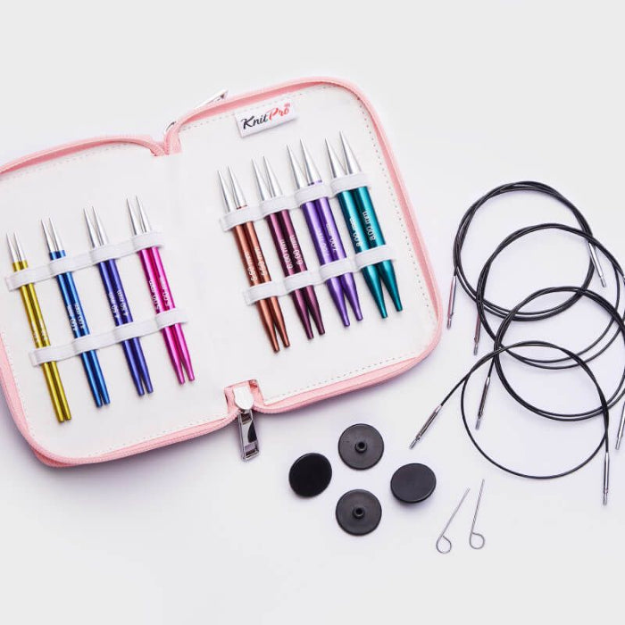 KnitPro Zing Short Interchangeable Needle Deluxe Set 10cm