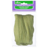 Natural Wool Roving 7922 Moss Green