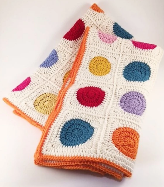 Free Crochet Dot Baby Blanket