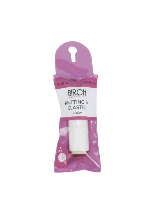 Birch Knitting-In Elastic 200M White