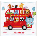 VERVACO COUNTED CROSS STITCH KIT SAFARI BUS