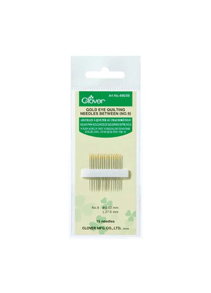 Clover Gold Eye Quilting Needles (No. 9, 10, 12)