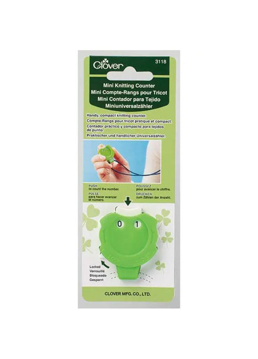 Clover Mini Knitting Counter Green