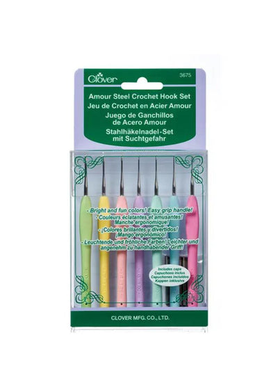 Clover Amour Steel Crochet Hook Set 0.60-1.75mm