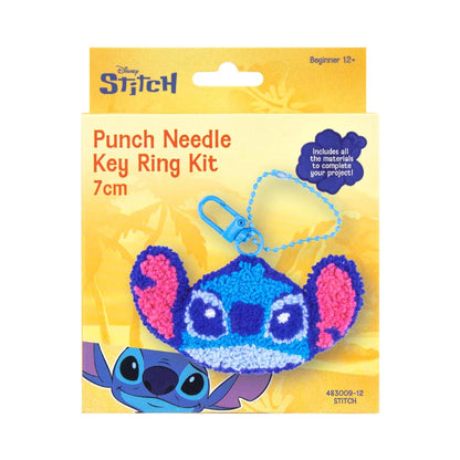 Disney Stitch Punch Needle Key Ring Kit
