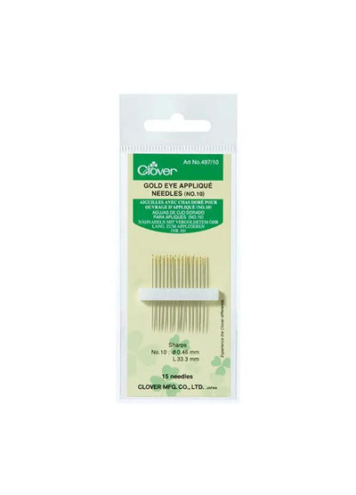 Clover Needles Gold Eye Applique