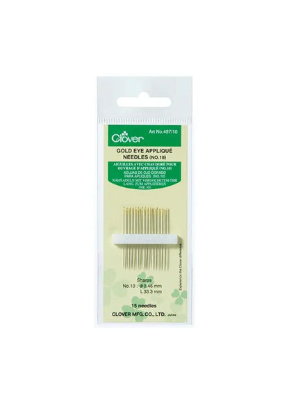 Clover Needles Gold Eye Applique