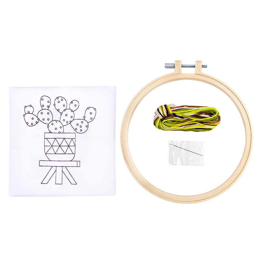 Make It Cactus Pot Embroidery Kit