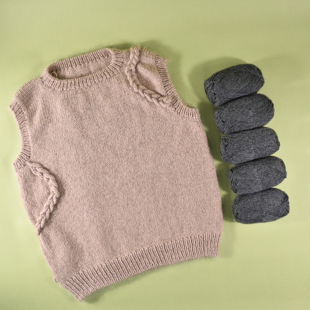 Pope Knits Braided Lines Vest Kit