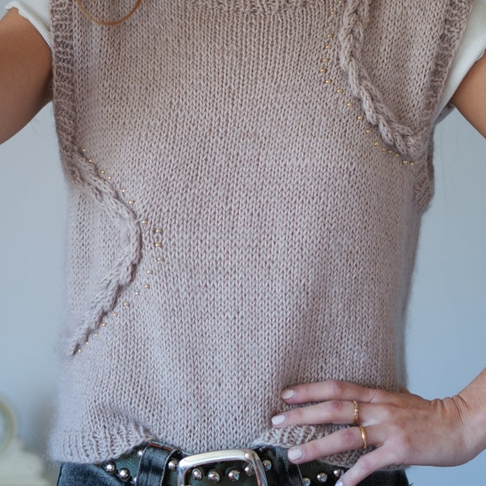 Pope Knits Braided Lines Vest Digital Pattern
