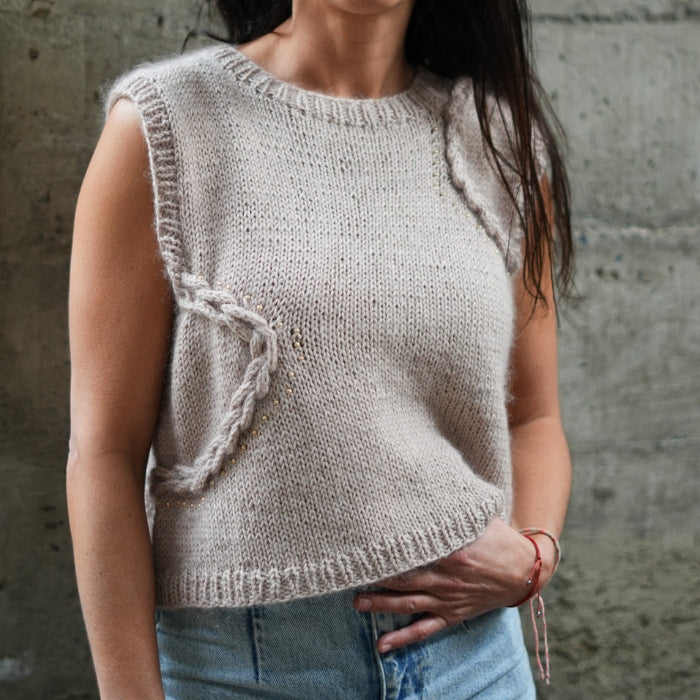 Pope Knits Braided Lines Vest Digital Pattern