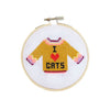 Cotton Clara I Love Cats Cross Stitch Kit