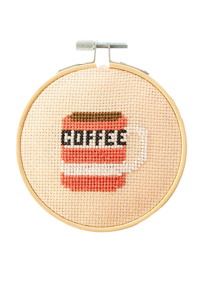 Cotton Clara Coffee Cross Stitch Kit