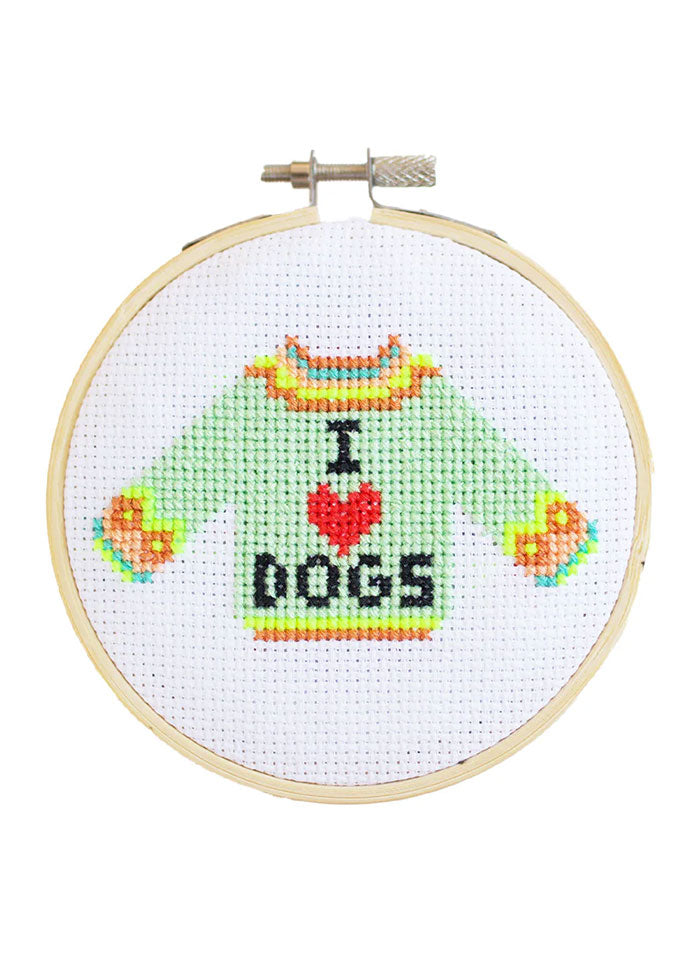 Cotton Clara I Love Dogs Cross Stitch Kit