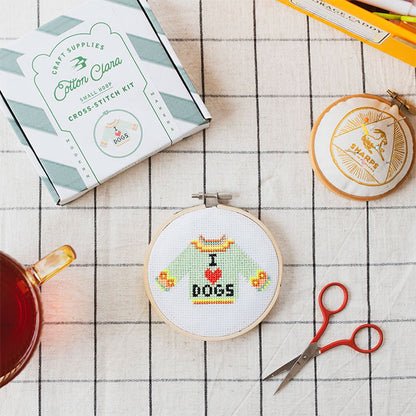 Cotton Clara I Love Dogs Cross Stitch Kit