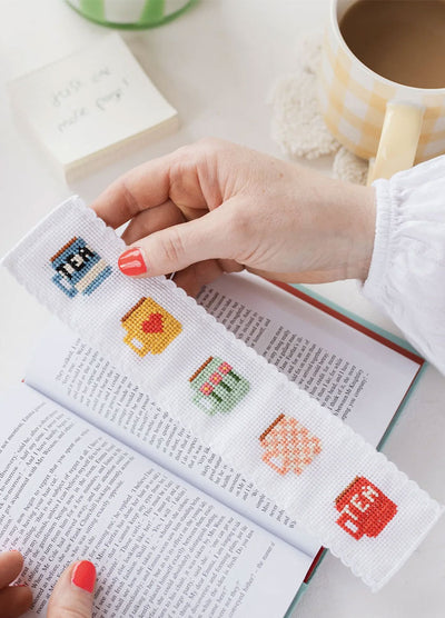 Cotton Clara Mugs Bookmark Cross Stitch Kit