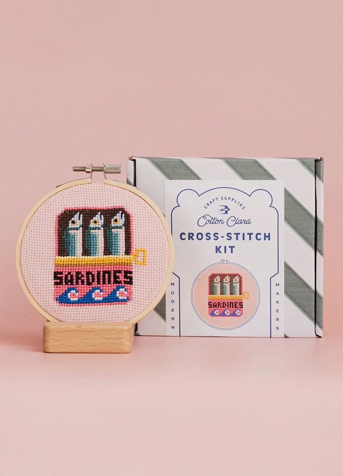 Cotton Clara Sardines Cross Stitch Kit