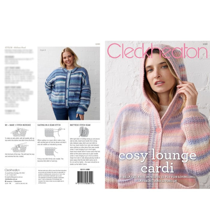 Cleckheaton Cosy Lounge Cardi Pattern