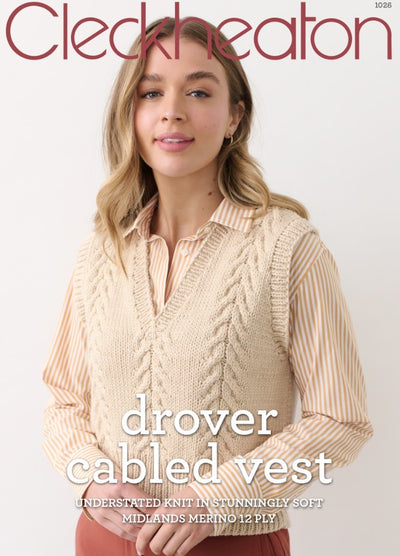 Cleckheaton Drover Cabled Vest Pattern