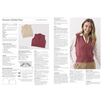 Cleckheaton Drover Cabled Vest Pattern