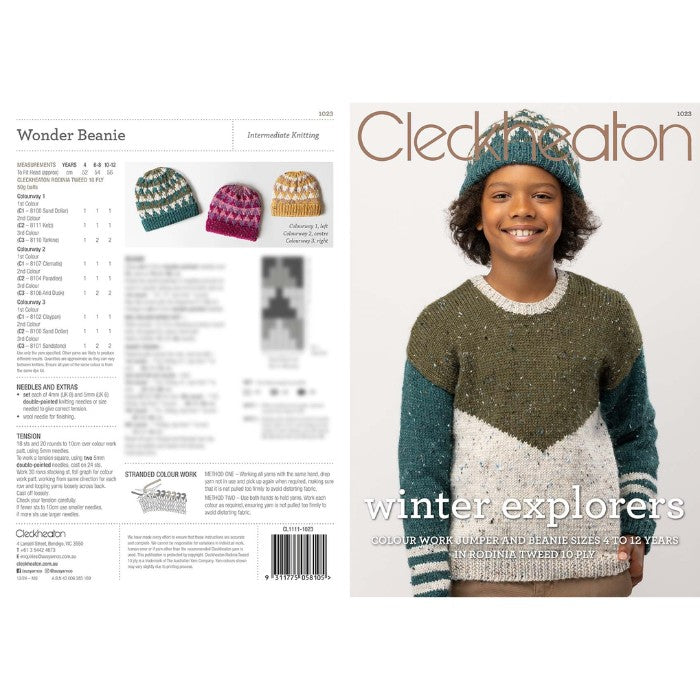 Cleckheaton Winter Explorers Jumper & Beanie Pattern