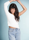 Chantilly pastel cardigan pattern featuring airy lace panels and a soft blush tone, perfect for spring layering.