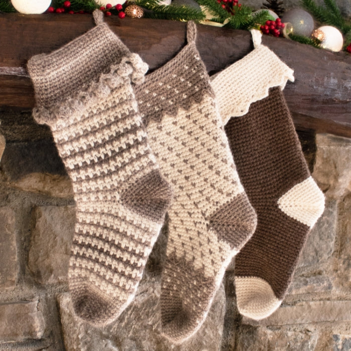Christmas Eve Stockings (Colourwork) by Anna Nikipirowicz — Crochet Kit
