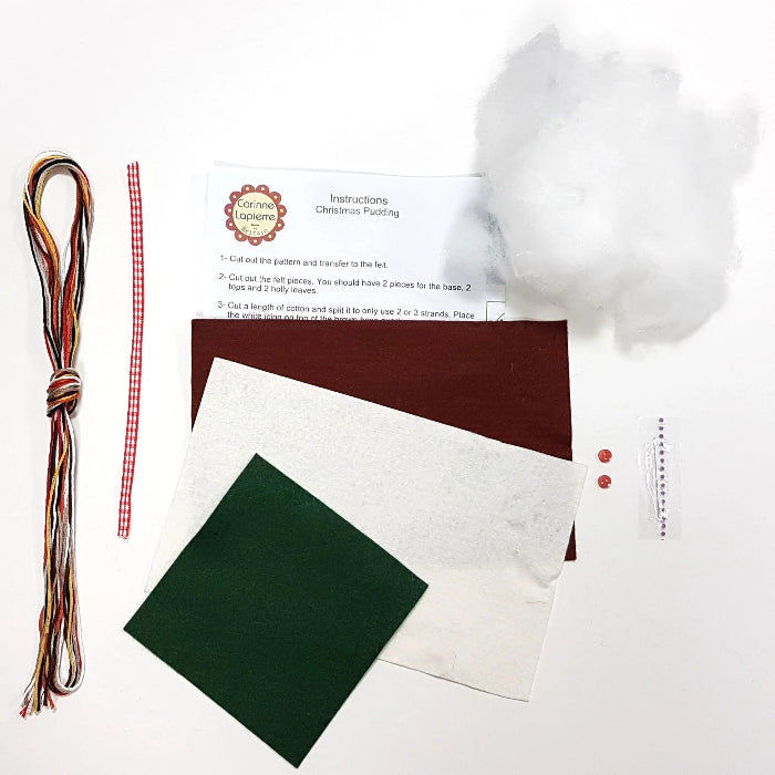 Corinne Lapierre Christmas Pudding Felt Craft Mini Kit