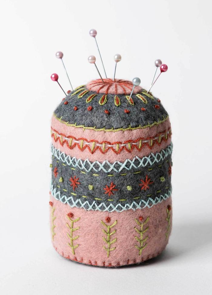 Corinne Lapierre Embroidered Pincushion Felt Craft Kit
