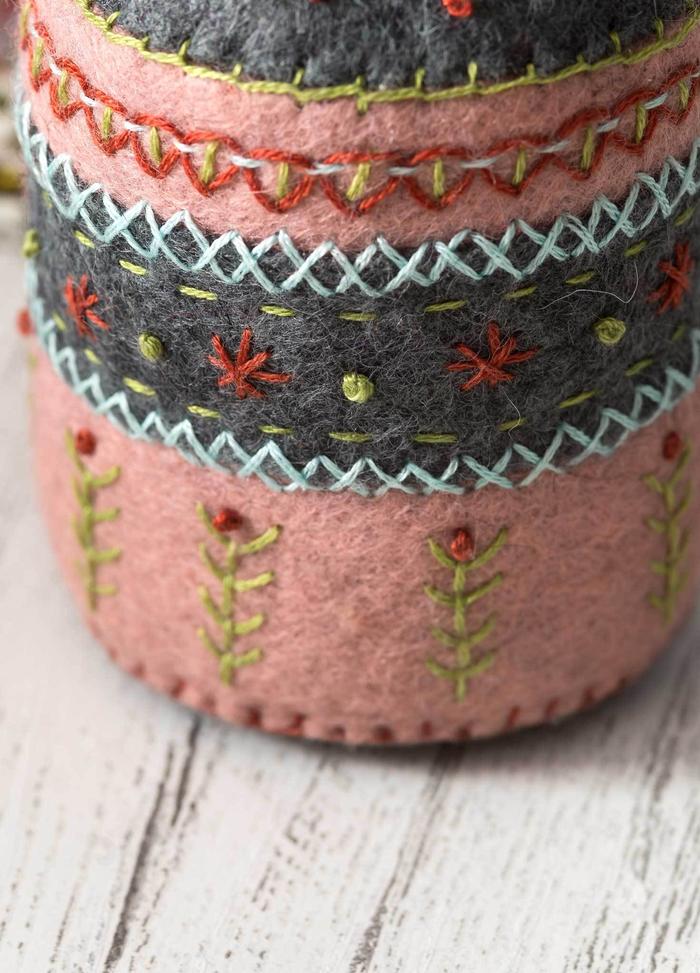 Corinne Lapierre Embroidered Pincushion Felt Craft Kit