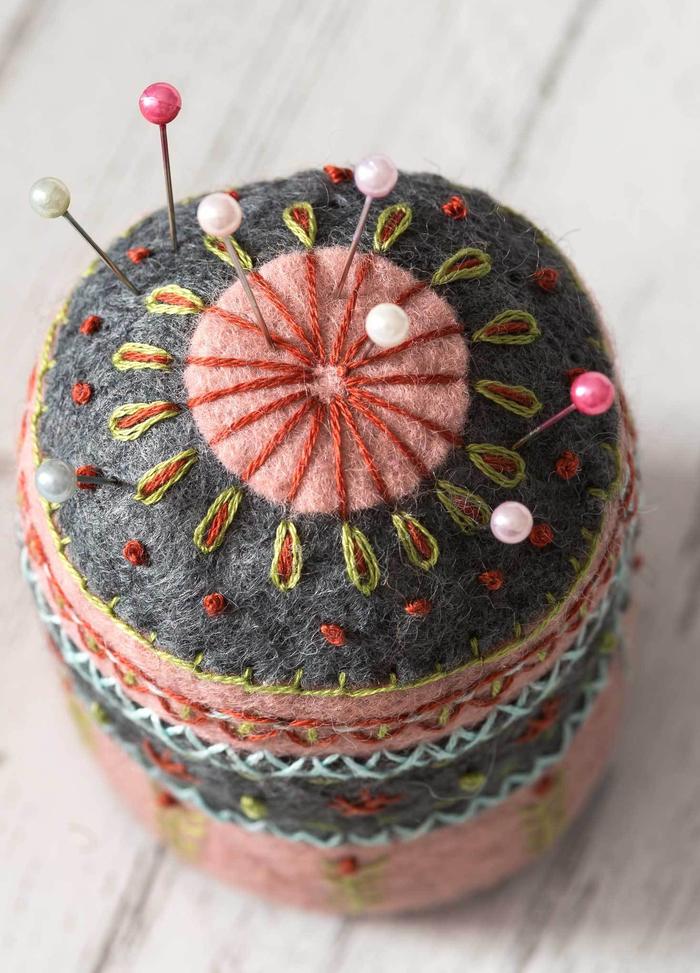 Corinne Lapierre Embroidered Pincushion Felt Craft Kit