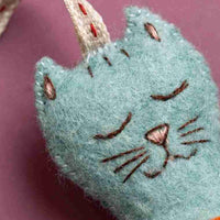 Corinne Lapierre Folk Embroidered Cat Felt Craft Mini Kit