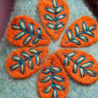 Corinne Lapierre Folk Embroidered Cat Felt Craft Mini Kit