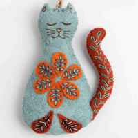 Corinne Lapierre Folk Embroidered Cat Felt Craft Mini Kit