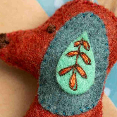 Corinne Lapierre Folk Embroidered Dog Felt Craft Mini Kit