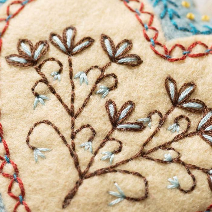 Corinne Lapierre Embroidered Heart Felt Craft Kit
