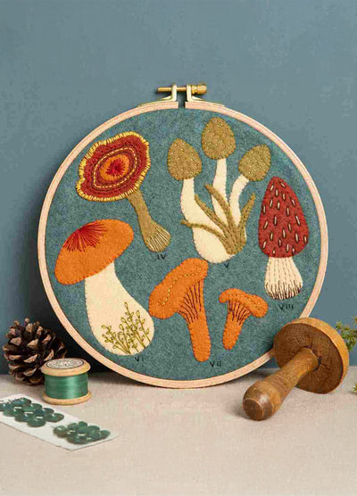 Corinne Lapierre Fungi Felt Appliqué Hoop Kit