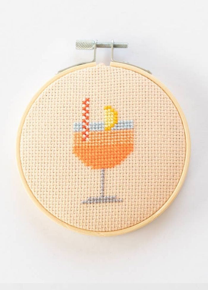 Cotton Clara Aperol Cocktail Cross Stitch Kit