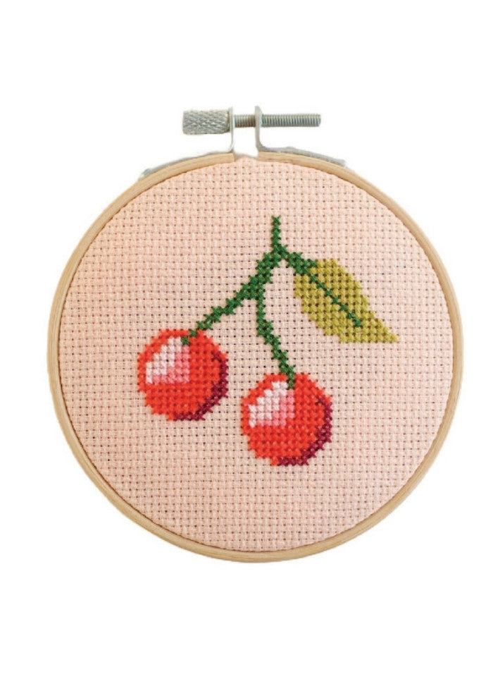 Cotton Clara Cherry Cross Stitch Kit